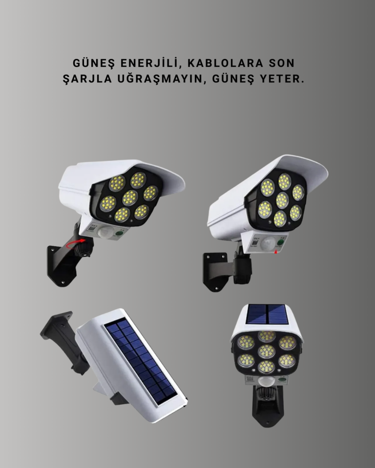 Solar Panelli Kablosuz Dış Mekan Lambası Hareket Sensörlü Bahçe Aydınlatması