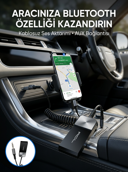Kablosuz Müzik Aktarımı Sağlayan USB AUX Adaptörü - Lisinya