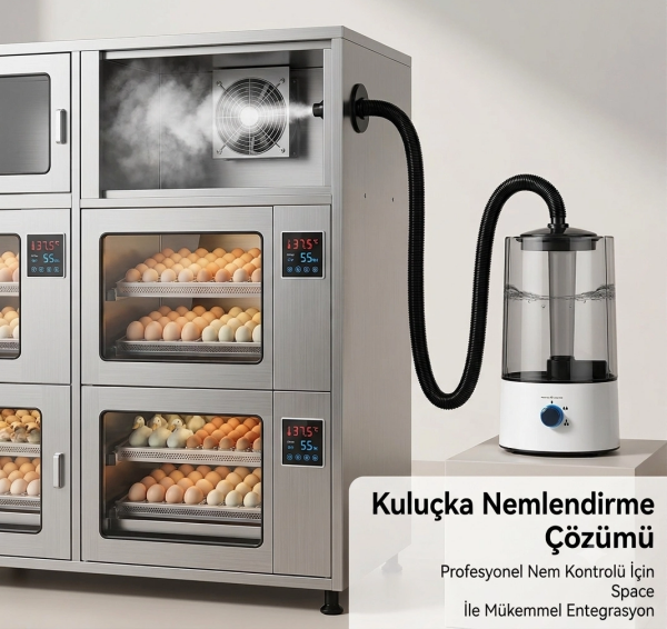 Kuluçka Makinesi Nem Cihazı 4 Litre Ultrasonik Nemlendirici Otomatik Nem Kontrol Sistemi Civciv Çıkım Makinesi İçin ( Lisinya )