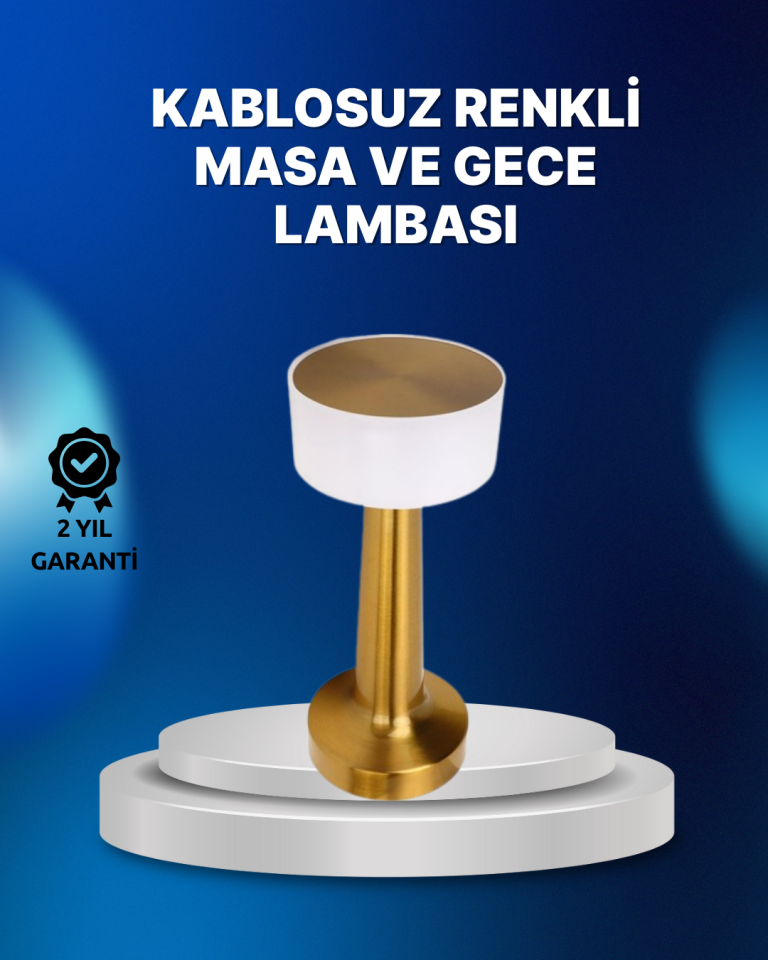 YamanHobi Dokunmatik Şarjlı LED Masa Lambası 3 Kademeli Metal Gövdeli