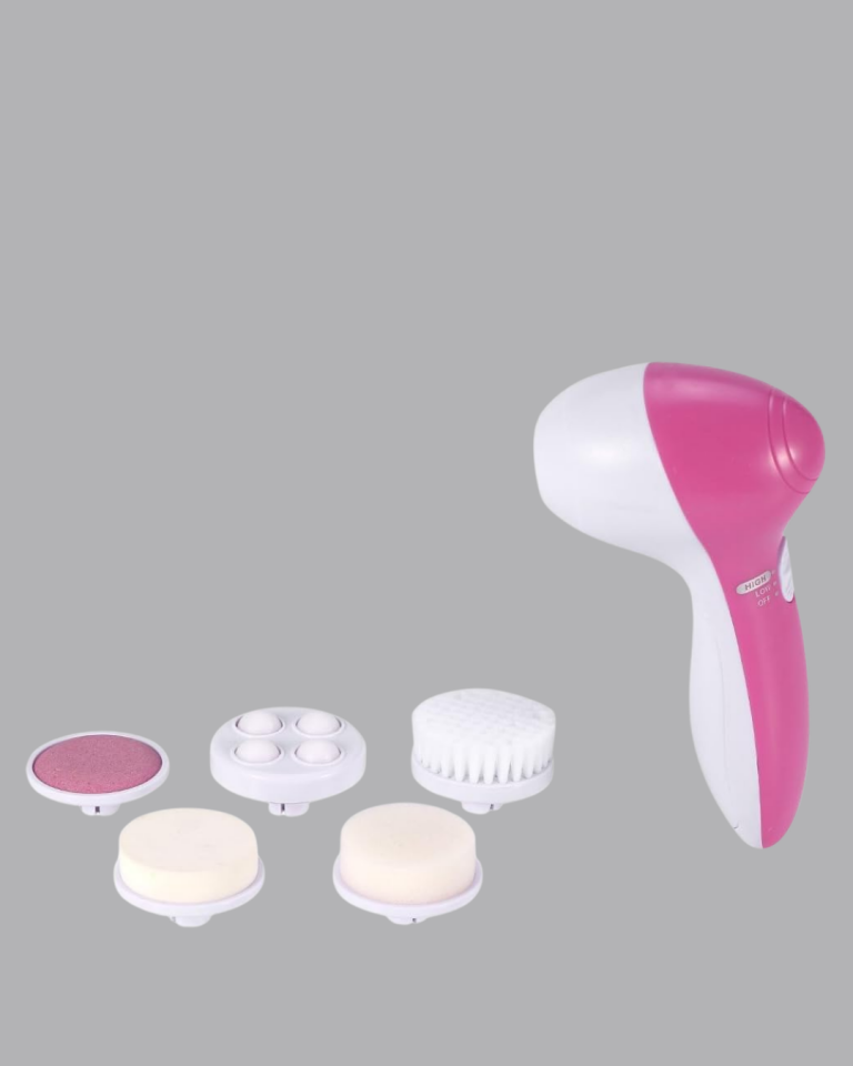5 Başlıklı Yüz Masaj Aleti – Cilt Temizleme, Peeling, Siyah Nokta ve Gözenek Bakımı - Lisinya
