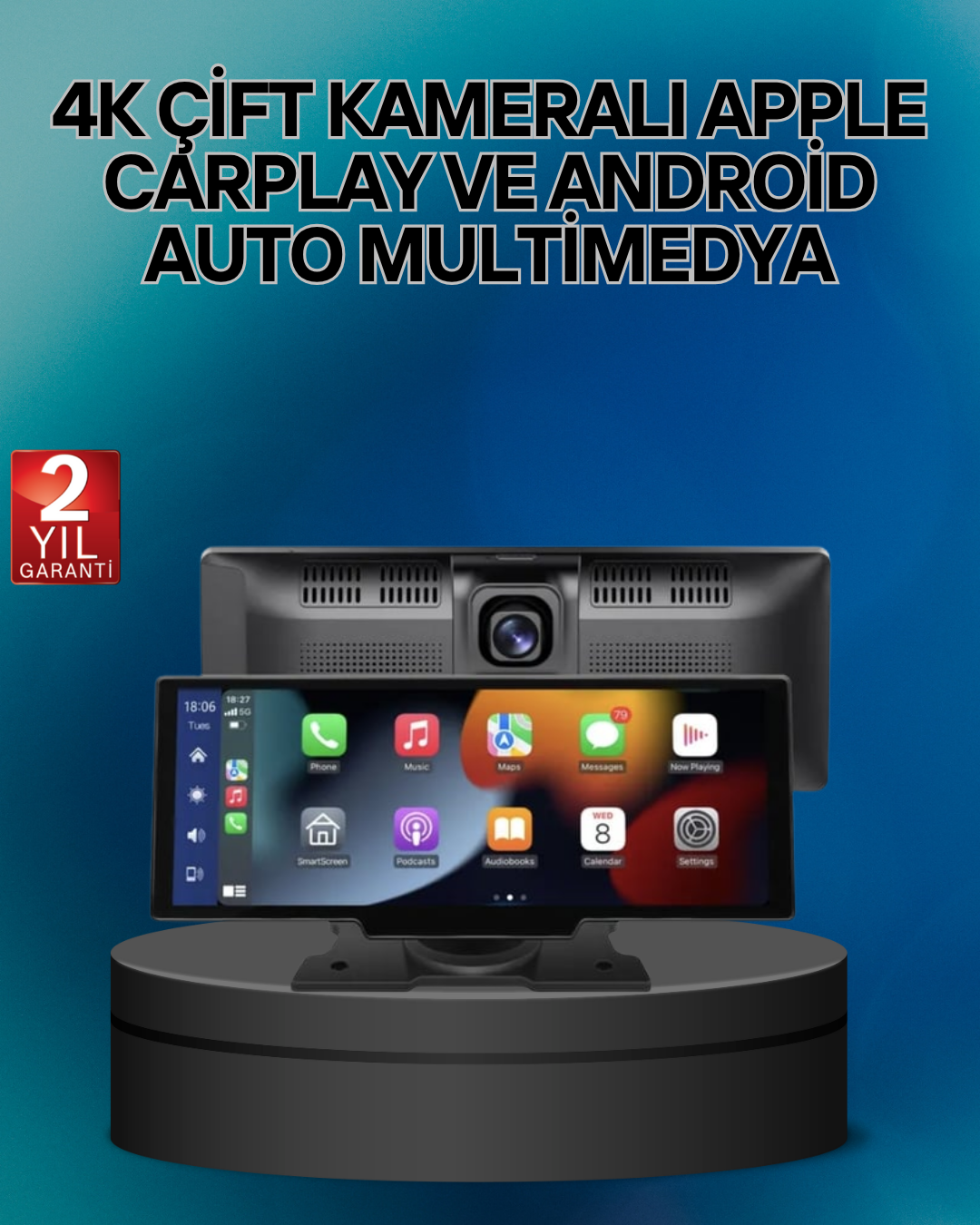 Audi , Skoda Octavia, Superb, Seat Leon, Ibiza, Hyundai i20, i30, Tucson,Uyumlu Android Auto & CarPlay Multimedya Ekran - Lisinya