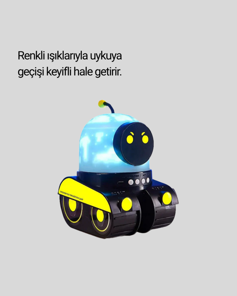 Çocuk Odası İçin Müzikli ve Işıklı Robot Projektör - Lisinya