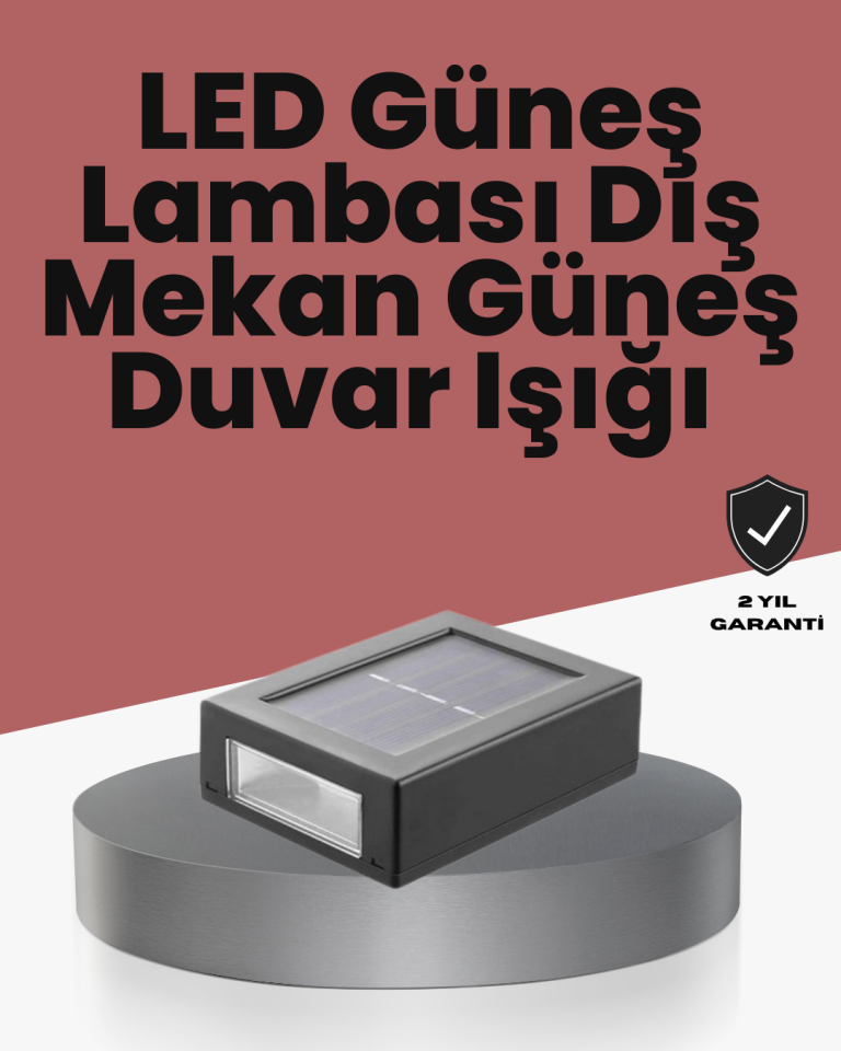 YamanHobi IP65 Solar LED Duvar Lambası