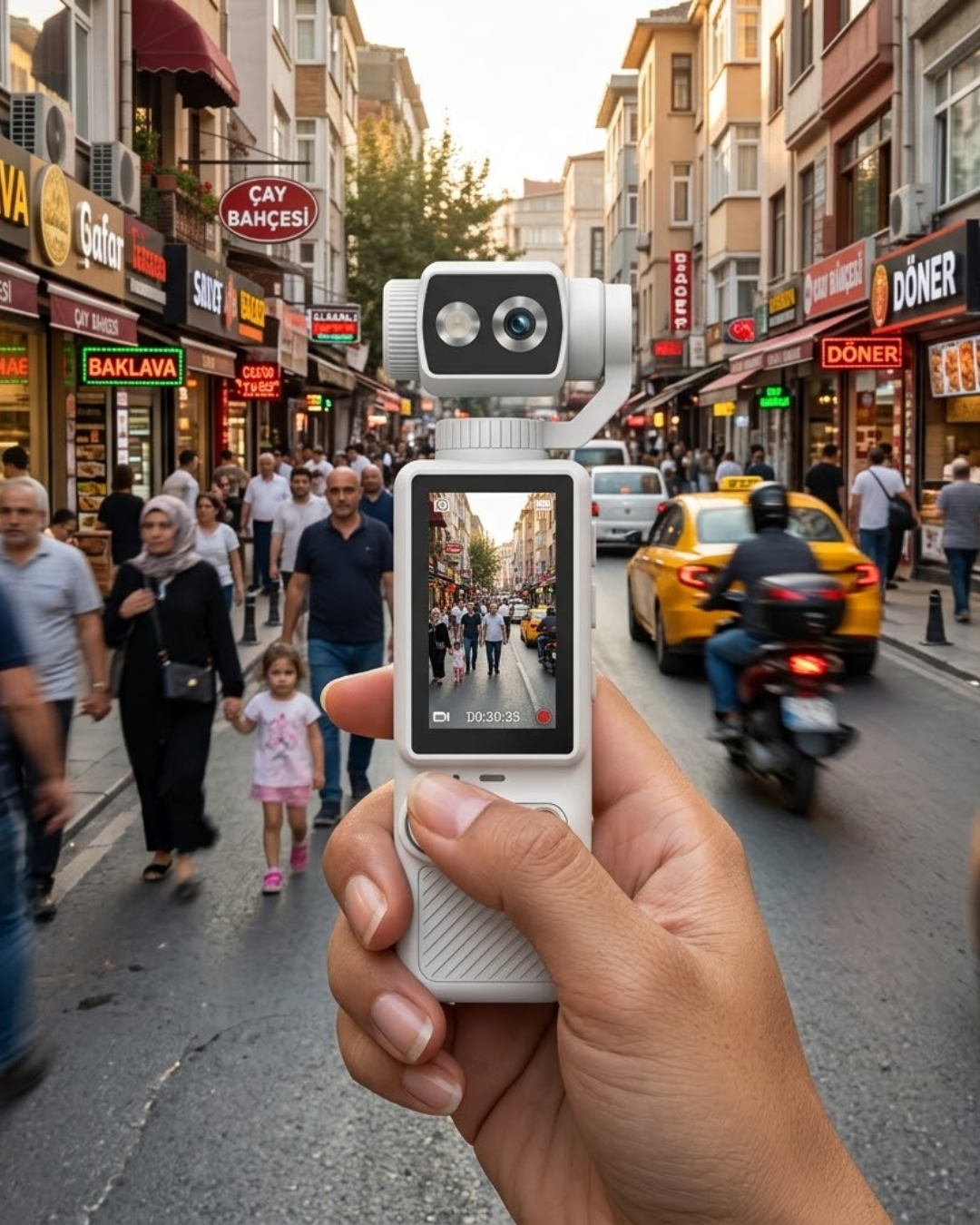 Kompakt 4K Video Kamera Otomatik Netleme ve Dahili Işık Destekli El Kamerası - Lisinya