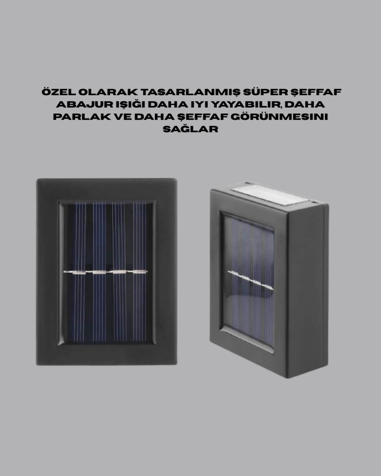 Şeffaf Abajurlu Duvar Tipi Solar Işık - Lisinya