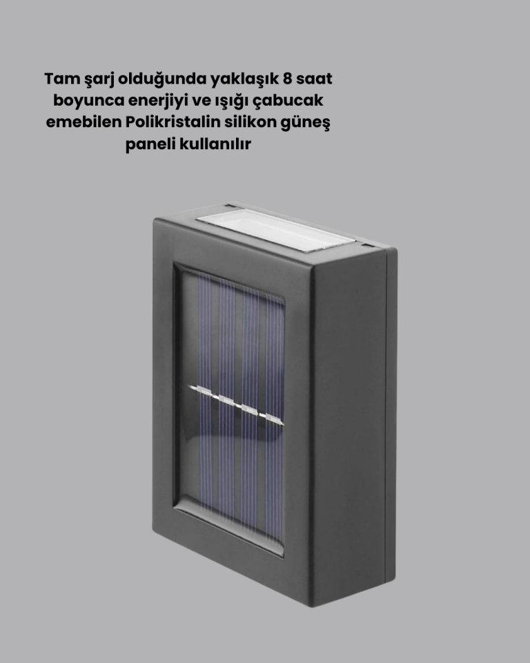 Şeffaf Abajurlu Duvar Tipi Solar Işık - Lisinya