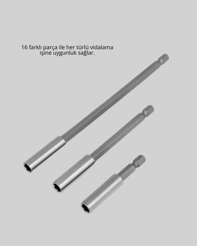 16 Parça Bits ve Adaptör Seti Vidalama Tamir Bakım Seti - Lisinya