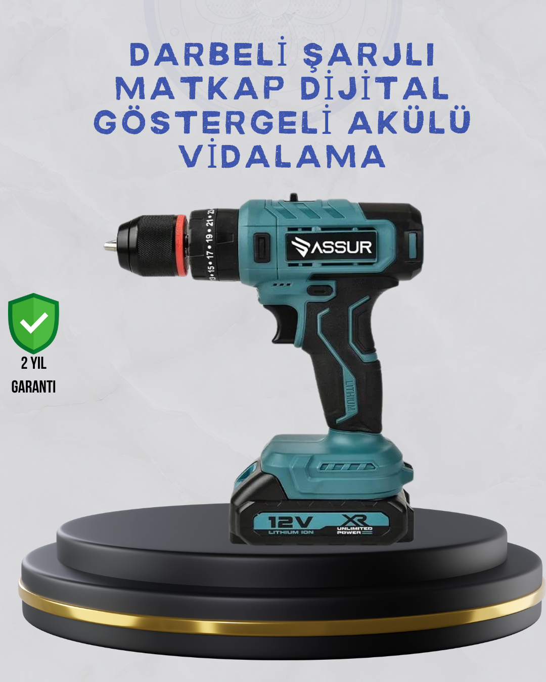 Çift Bataryalı Şarjlı Matkap Dijital Ekranlı Set - Lisinya