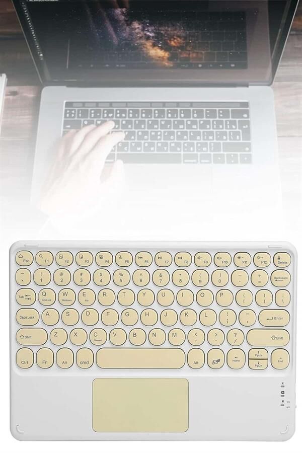 Profesyonel Wifi Q Klavye Bluetooth Klavye Touchpad 10.8 Inç - Lisinya