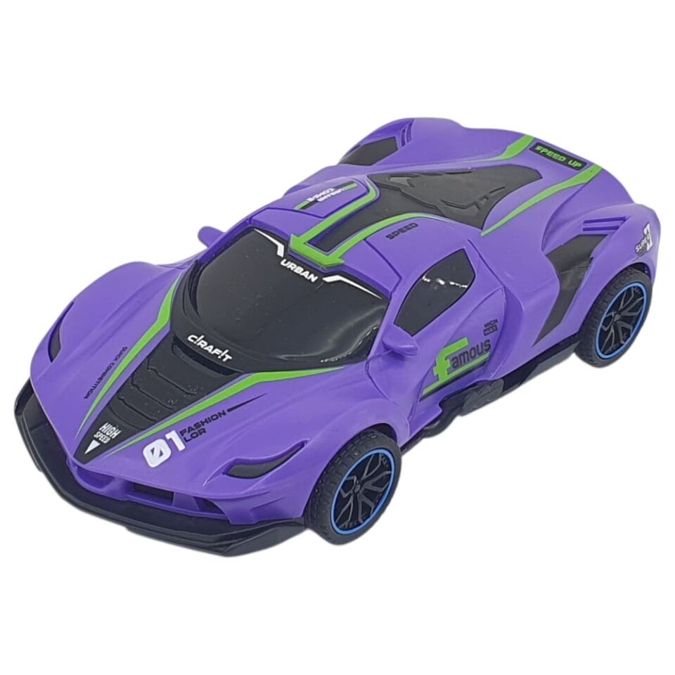 Sürtmeli Drift Arabalar 15 cm - D400-52 - Mor (Lisinya)