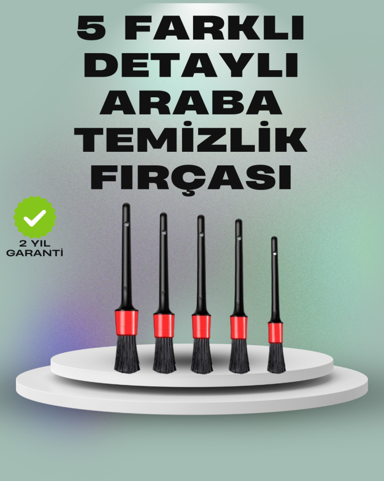 5'li Araç Temizlik Fırça Seti-Detaylı Temizlik İçin Çok Amaçlı Fırçalar - Lisinya