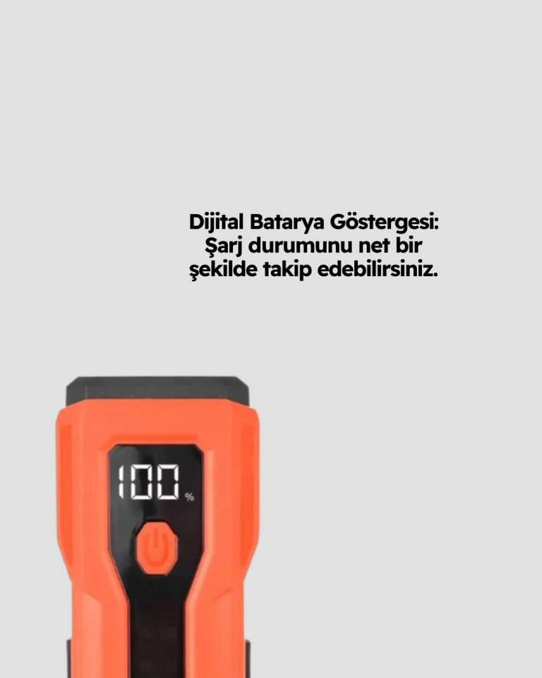 Powerbank Özellikli Bisiklet Işığı Dijital Göstergeli Led - Lisinya
