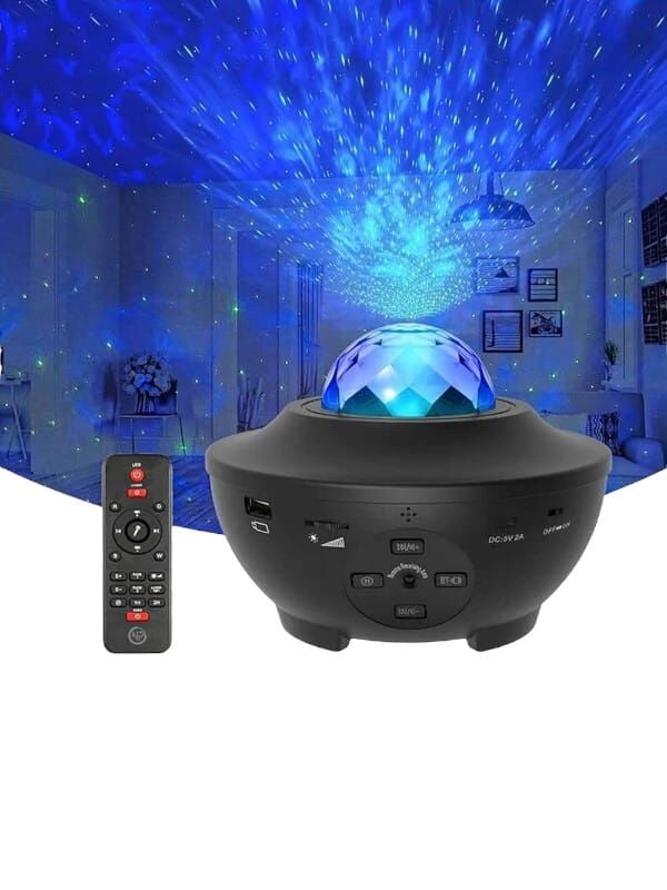 YamanHobi 10 Renkli Yıldız Projektör Bluetooth Hoparlörlü Uzaktan Kumandalı