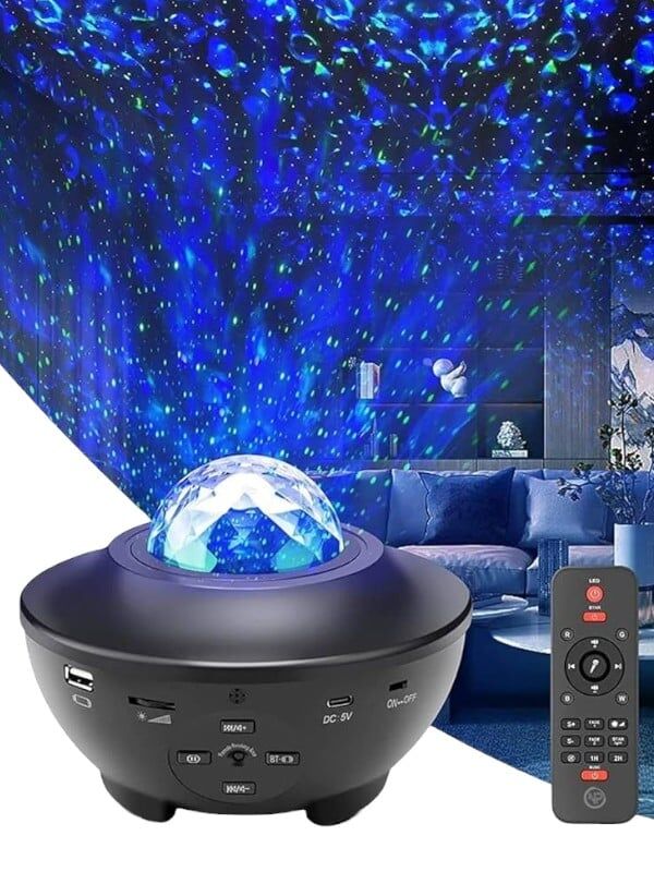 YamanHobi 10 Renkli Yıldız Projektör Bluetooth Hoparlörlü Uzaktan Kumandalı