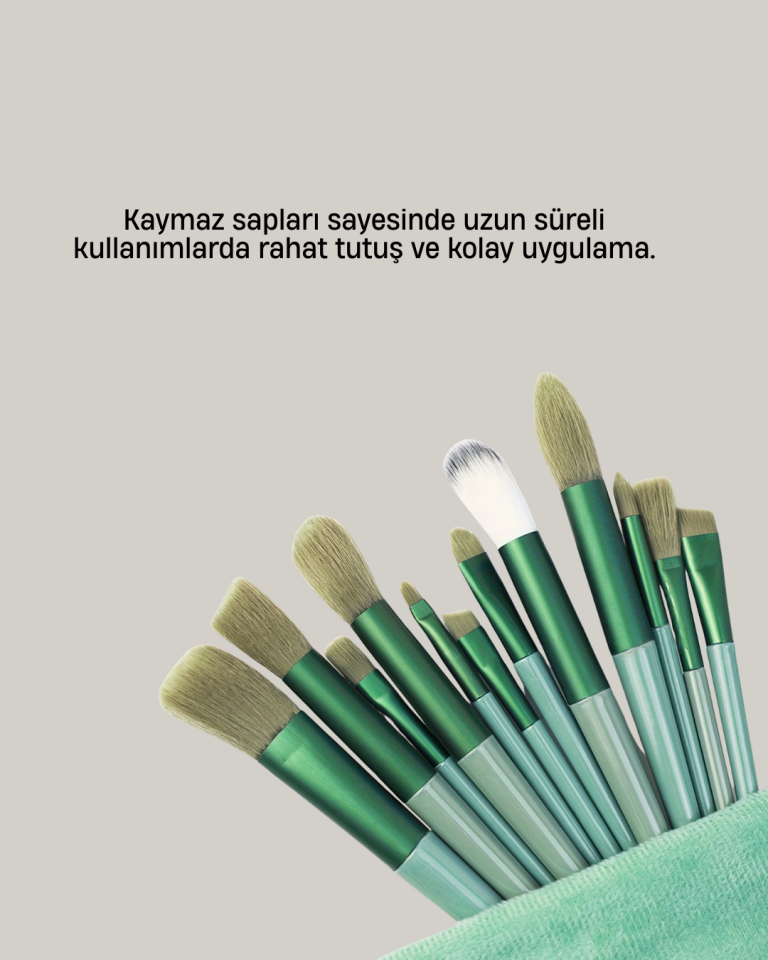 Profesyonel Makyaj Fırça Seti Yumuşak Kıllı Taşınabilir Çantalı - Lisinya