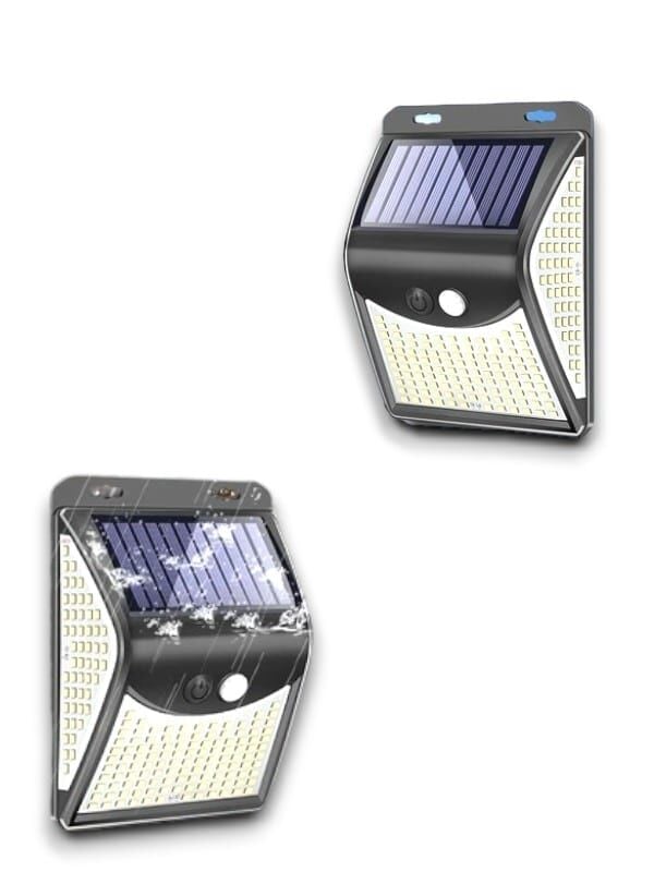 YamanHobi Güneş Enerjili 20 LED PIR Hareket Sensörlü Duvar Lambası IP65