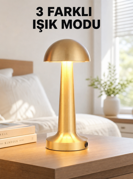 Şarjlı Dimmerli LED Masa Lambası – 4-8 Saat Aydınlatma Yeni Nesil - Lisinya