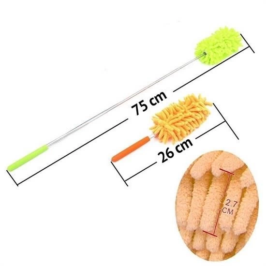 Teleskopik Mikrofiber Pratik Uzayabilen Toz Alma Fırçası Aparatı ( Lisinya )
