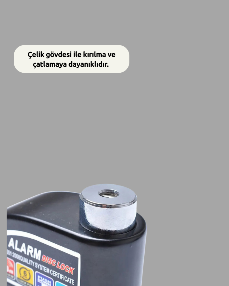 Yüksek Sesli 110dB Çelik Disk Kilidi Su Geçirmez - Lisinya