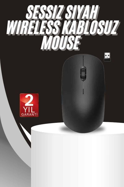 Ergonomik Tasarım Kablosuz Siyah Mouse Hassas Uzun Ömürlü - Lisinya
