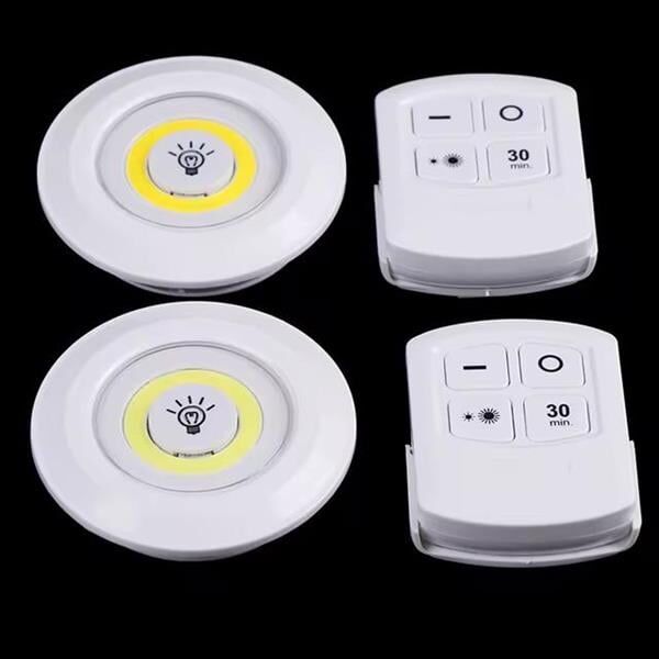 Led Lamba 3'lü Uzaktan Kumandalı Yapışkanlı Beyaz Işık - Lisinya