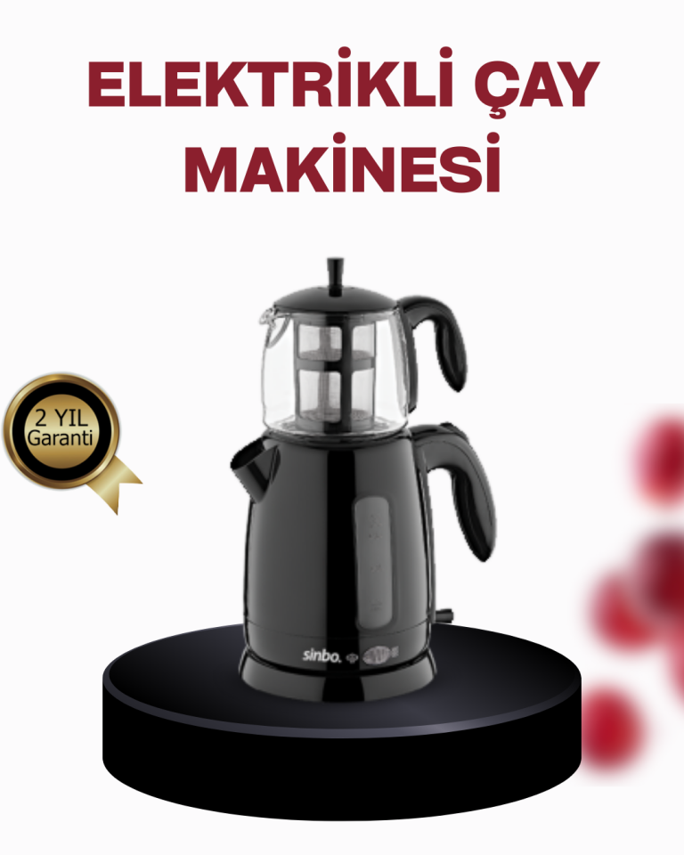 Cam Demlikli 20 Bardak Kapasiteli Elektrikli Çaycı - Lisinya