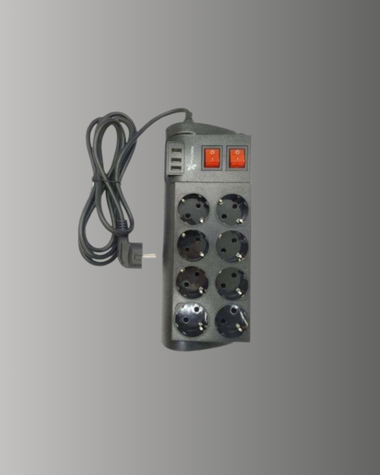 Akım Korumalı 8’li Priz 3 USB’li Uzatma Kablosu Isıya Dayanıklı 2 Metre - Lisinya
