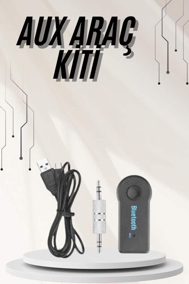 Yeni Nesil Bluetooth Aux Araç Kiti Siyah TV Tablet Telefon Araç Araba - Lisinya