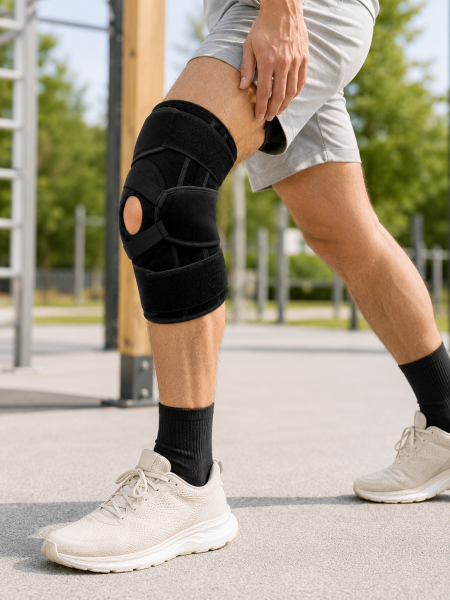 Ayarlanabilir Ligamentli Dizlik Patella Silikon Pedli Nefes Alabilir Diz Koruyucu - Lisinya