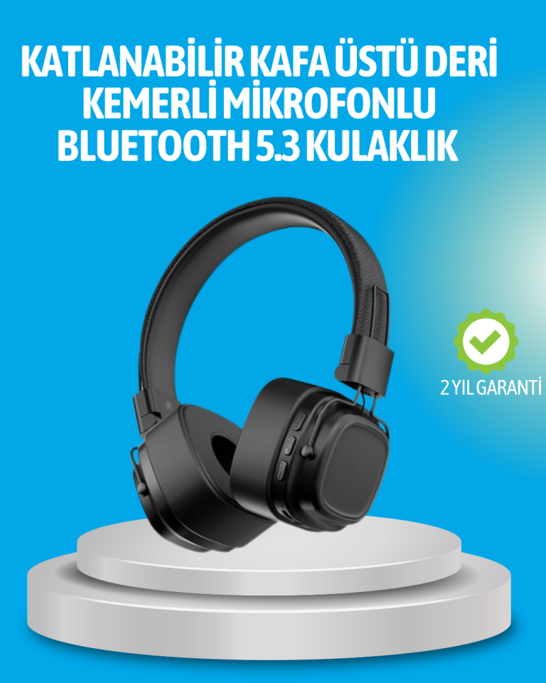 Deep Bass Destekli Kablosuz Katlanabilir Kulak Üstü Kulaklık - Lisinya