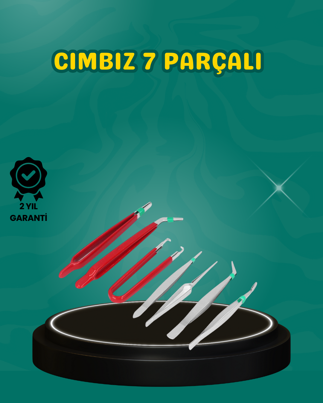 Antistatik 7’li Hassas Cımbız Takımı Manyetik Olmayan Uçlu - Lisinya