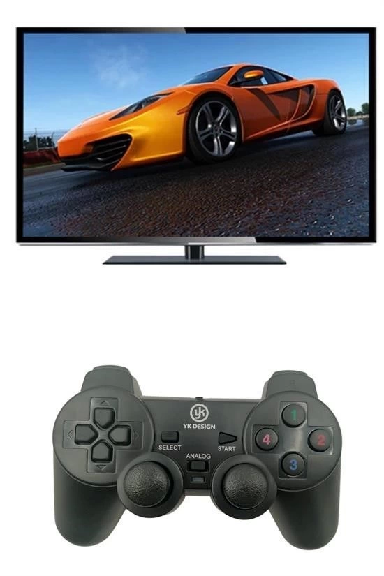 Çift Titreşimli Usb Kablolu Oyun Kolu Pc Uyumlu Vibration Gamepad ( Lisinya )