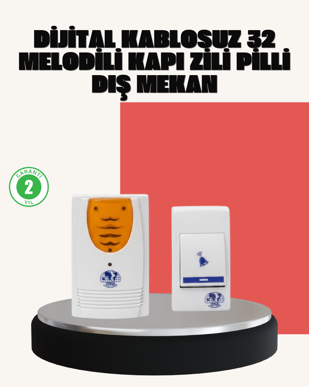 Wireless Kapı Zili Pratik ve Zahmetsiz Günlük Kullanım - Lisinya