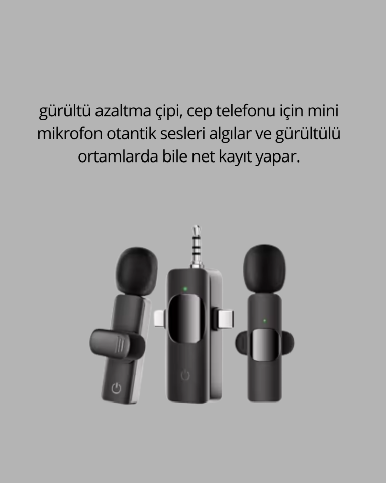 Mobil Uyumlu Mikrofon - Dış Mekân İçin İdeal - Lisinya