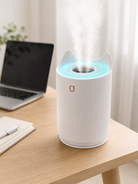 Aroma Difüzör Hava Nemlendirici Sessiz Çalışma LED Gece Lambası - Lisinya