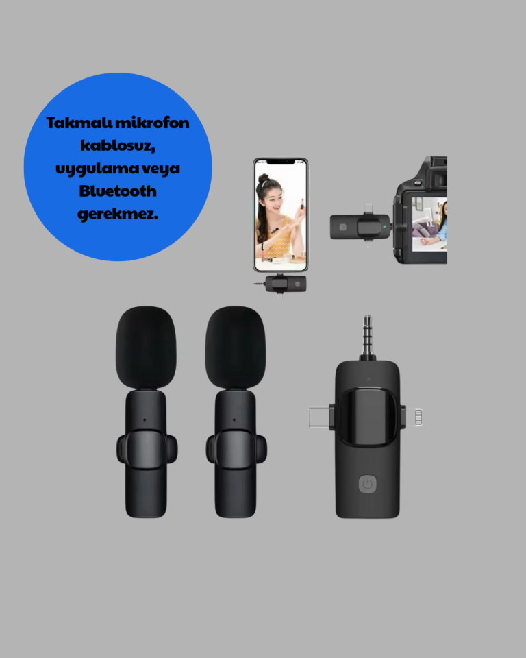 Tak ve Kullan Mikrofon - Gürültü Engelleyici - Lisinya