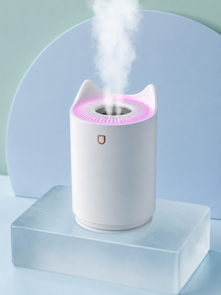 Hava Nemlendirici Ultrasonik Aroma Difüzör 7 Renk LED Işıklı Gece Lambası - Lisinya