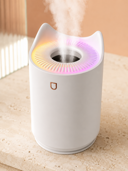 Hava Nemlendirici Ultrasonik Aroma Difüzör 7 Renk LED Işıklı Gece Lambası - Lisinya