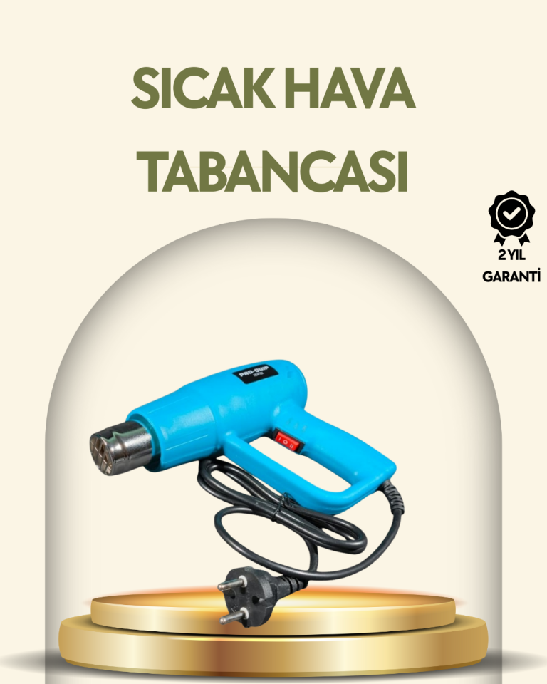 2000W Profesyonel 2 Kademeli Isı Tabancası Sıcak Hava Üfleme - Lisinya