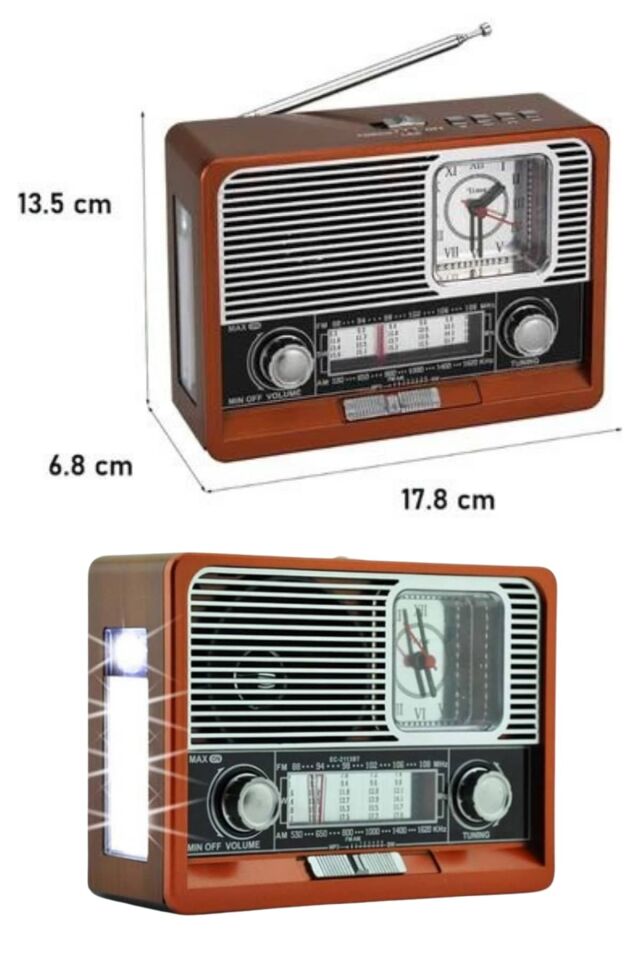 YamanHobi Nostaljik Radyo İthalatçı Garantili Kahverengi