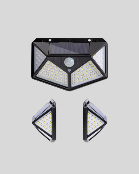 100 LED Solar Lamba Hareket Algılamalı Bahçe Duvar Dış Mekan Aydınlatma - Lisinya
