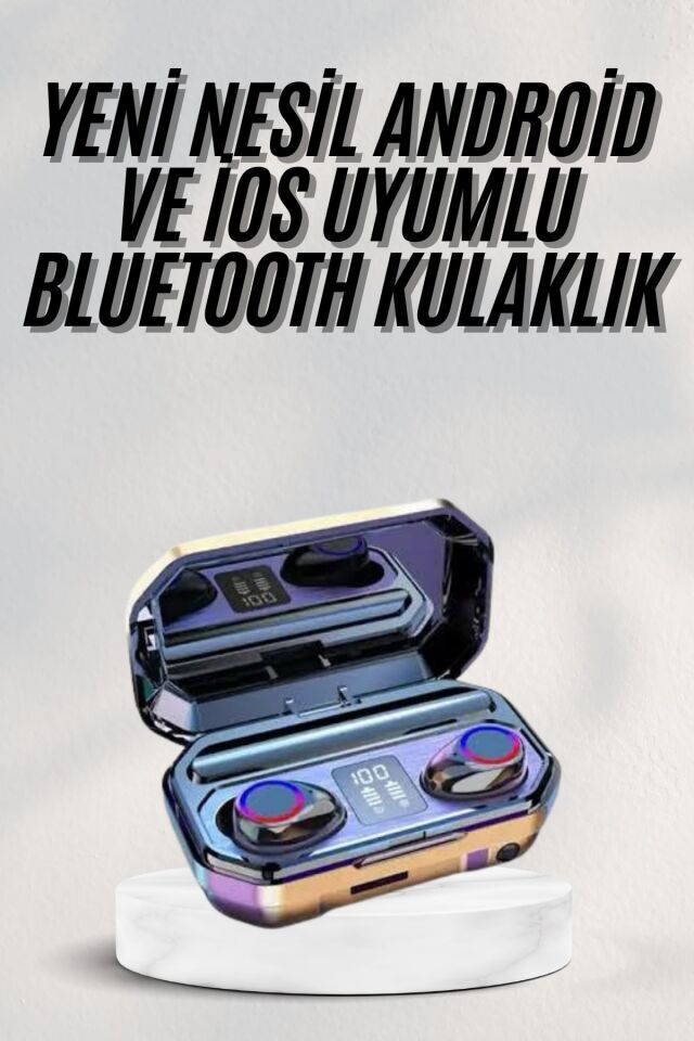 Yeni Nesil Bluetooth Kulaklık Uzun Pil Ömrü El Fenerli Dijital Şarj Göstergeli - Lisinya
