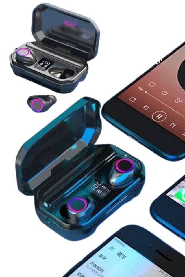Yeni Nesil Bluetooth Kulaklık Uzun Pil Ömrü El Fenerli Dijital Şarj Göstergeli - Lisinya