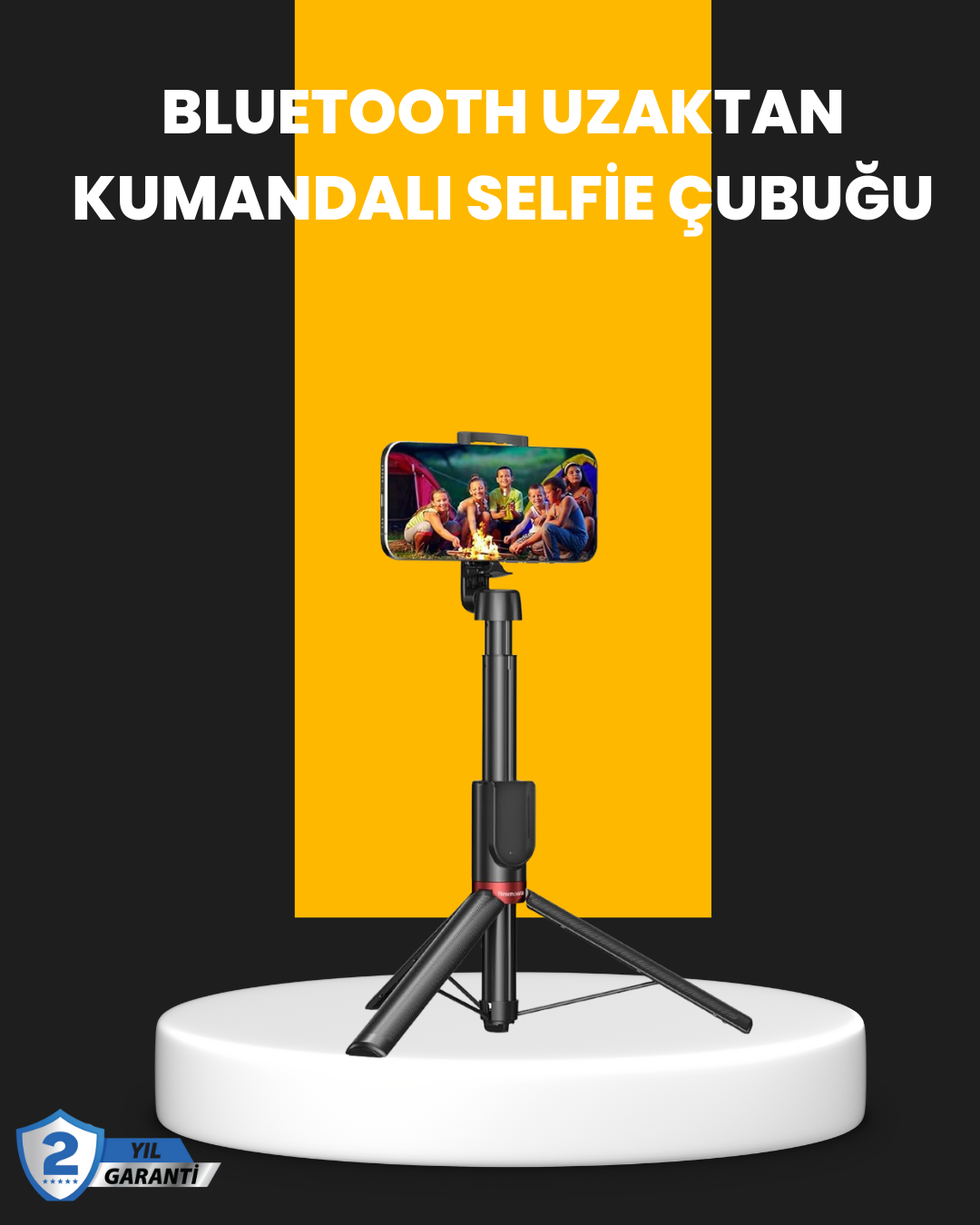 Canlı Yayın ve Fotoğraf İçin Tripodlu Telefon Tutucu - Lisinya