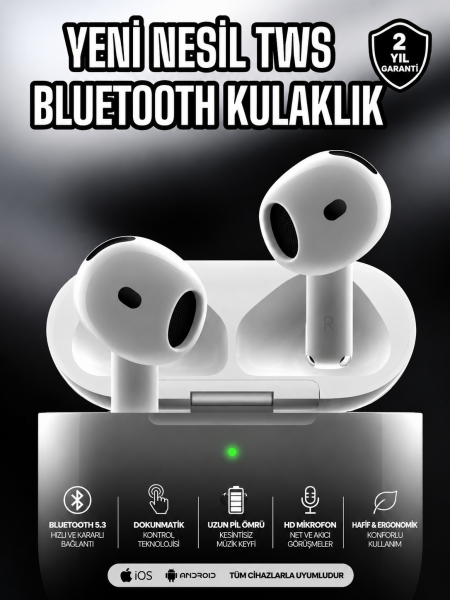 Kablosuz Bluetooth Kulaklık TWS ANC Özelliği Yüksek Ses Kaliteli - Lisinya