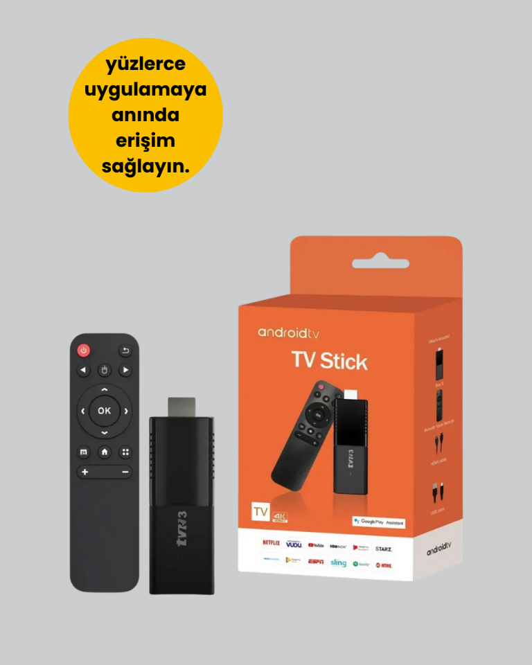 Android TV Stick 4K Ultra HD Görüntü Destekli - Lisinya