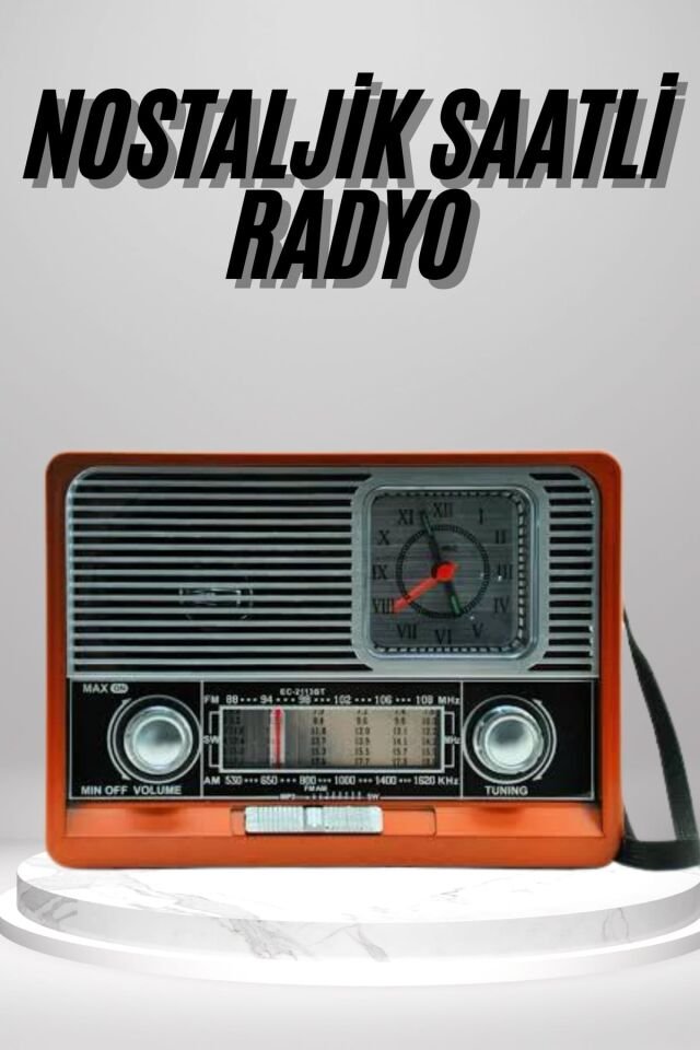 YamanHobi Nostaljik Vintage Radyo 2 Yıl İthalatçı Garantili Kahverengi