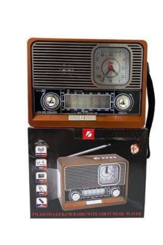 YamanHobi Nostaljik Vintage Radyo 2 Yıl İthalatçı Garantili Kahverengi