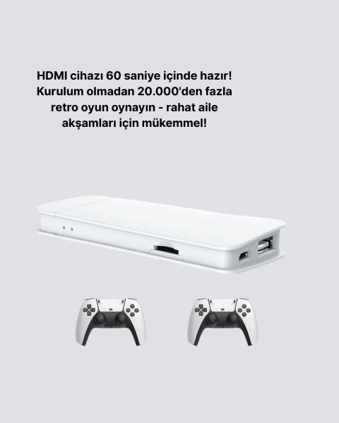 HDMI ve Kablosuz Kontrolcülü 20.000 Oyunlu Retro Oyun Konsolu - Lisinya